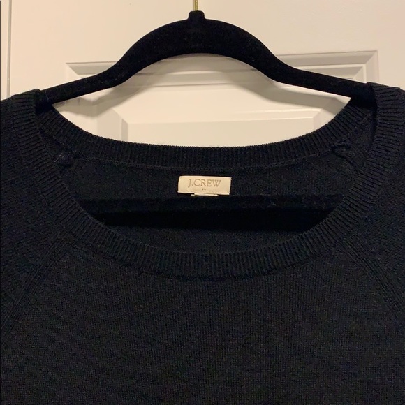 J.Crew Knee Length Sweater Dress - Black Size L - Picture 2 of 4